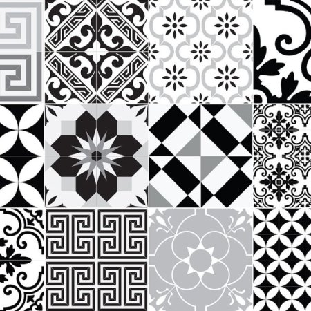 Черно белая плитка с узором