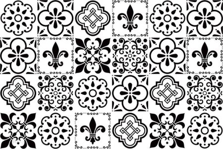 Трафарет узор на плитке