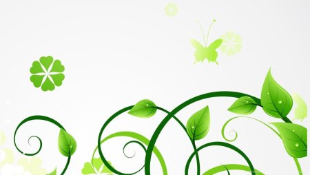 Зеленый растительный орнамент