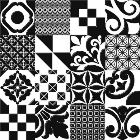 Керамогранит 60х60 графичный орнамент