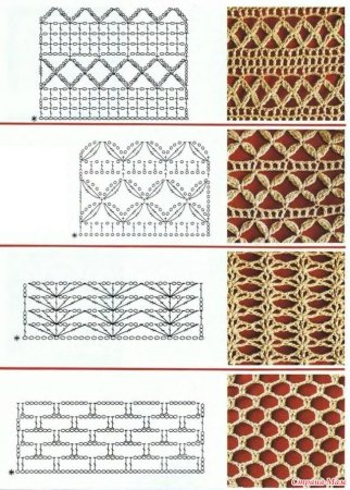 Узор Ажур крючком схема