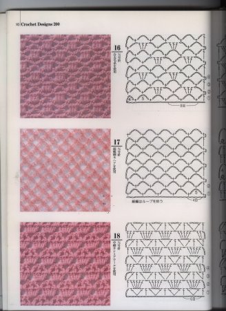 Рельефная вязка крючком схемы и описание