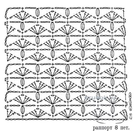 Ажур крючком схемы