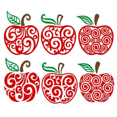 Стилизованные яблоки