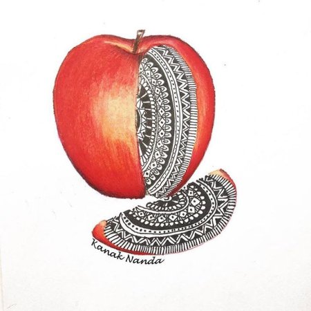 Дудлинг фрукты