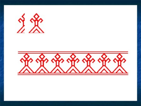 Узоры на полотенце рисование