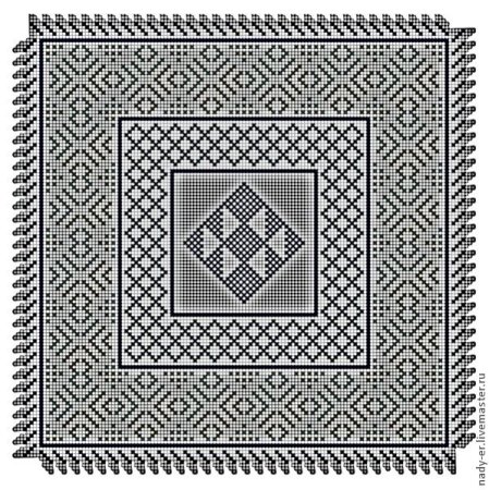 Оренбургский пуховый платок орнамент