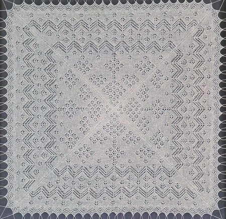 Пуховый платок узор