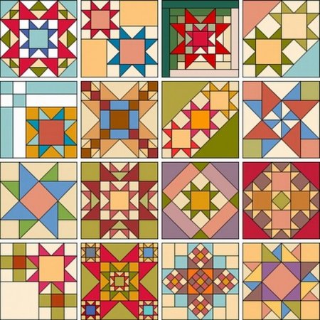 Узоры лоскутной технике