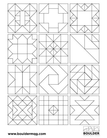 Геометрический орнамент в квадрате карандашом