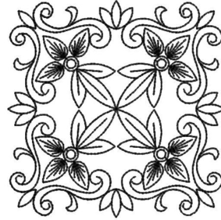 Растительный узор в квадрате