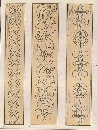 Орнаментальная резьба контурная