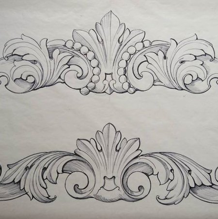 Резьба по дереву акантовый орнамент