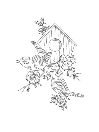 Скворечник раскраска