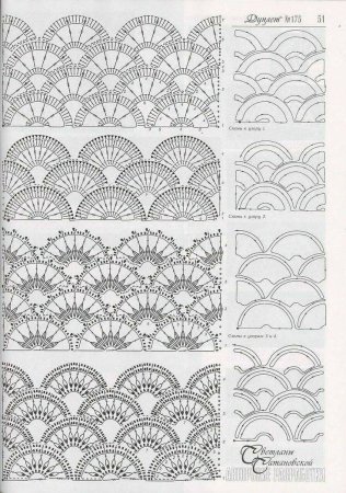 Вязание крючком из тонких ниток схемы