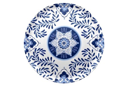 Посуда с синими узорами