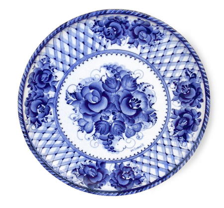 Гжельский фарфоровый завод блюдо