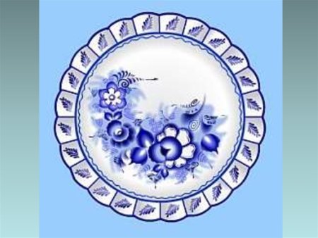 Дымковская тарелка