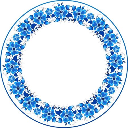 Круглый цветочный орнамент