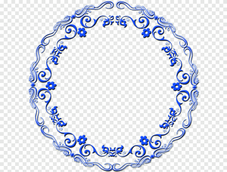 Голубая тарелка с цветком узор