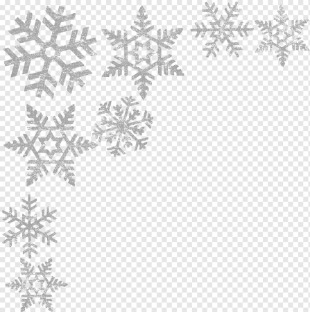 Узор из снежинок на прозрачном фоне