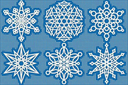 Орнамент снежинки