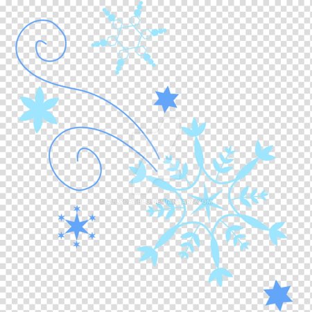 Узор из снежинок на прозрачном фоне