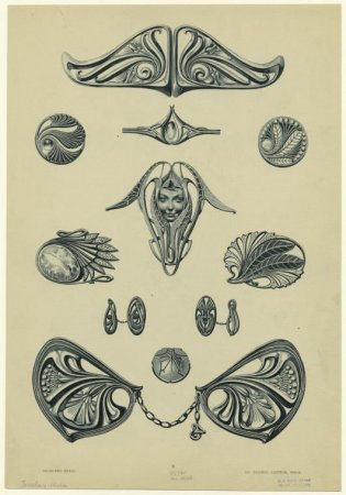 Украшения в стиле Модерн эскизы