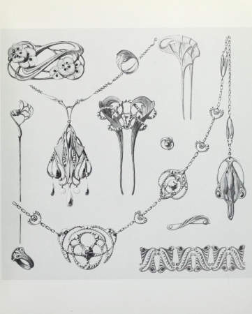 Украшения в стиле Модерн эскизы