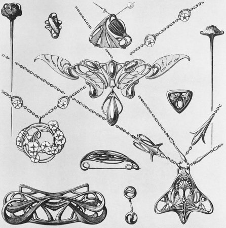 Ювелирный гарнитур эскиз