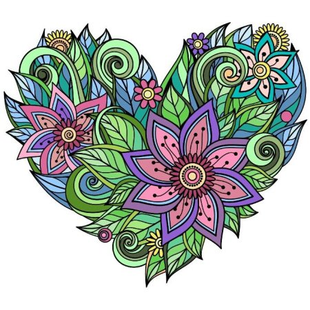 Сложный орнамент цветной