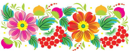 Цветочный узор в полосе