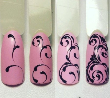 Завитушки на ногтях