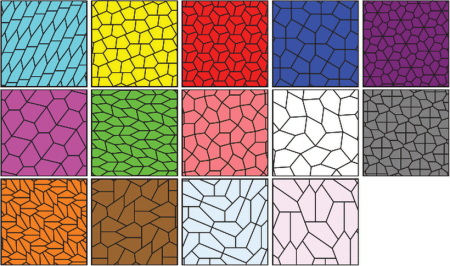 Замощение пятиугольниками 15 видов