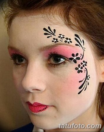 Узоры на лице легкие