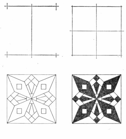 Рисование геометрического орнамента в Квадра
