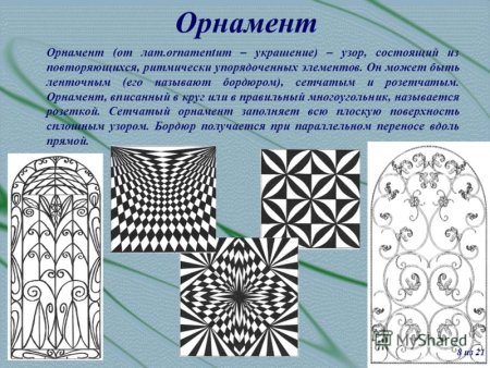 Симметрия в орнаментах и узорах