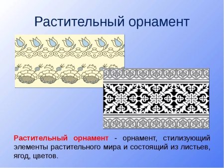 Форма орнаментов и узоров