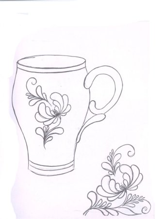 Гжель раскраска