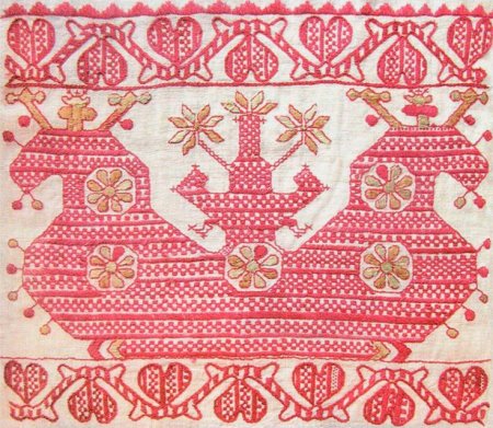 Каргопольские народные вышивки-месяцесловы