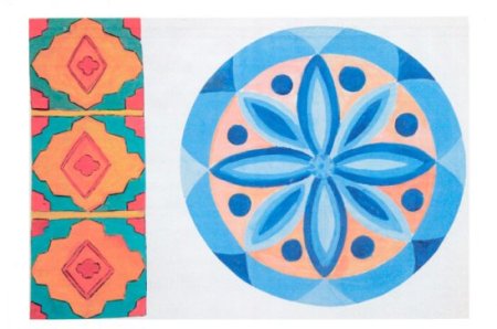 Орнаментальная цветная композиция