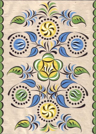 Глубоковская роспись элементы