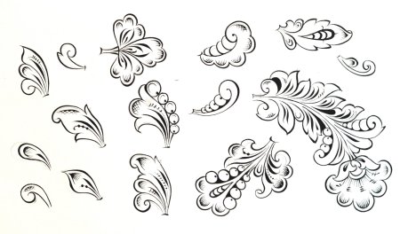 Элементы хохломской росписи Кудрина