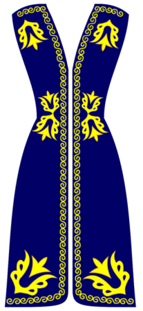 Казахский орнамент на платье