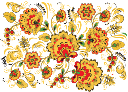 Орнамент русский народный роспись Хохлома