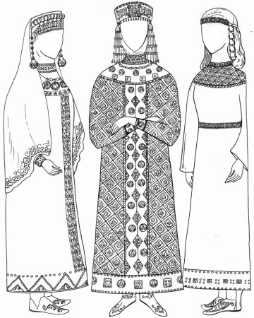 Одежда княгини и боярыни в древней Руси