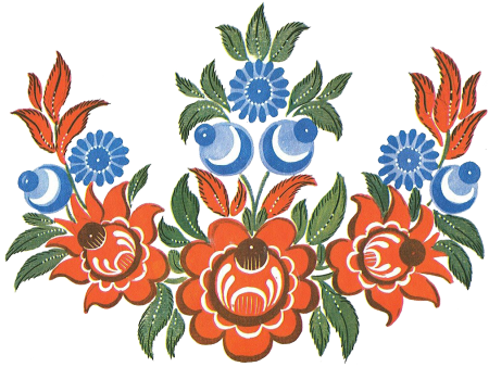 Традиционная роспись Городецкая Хохломская Городецкая