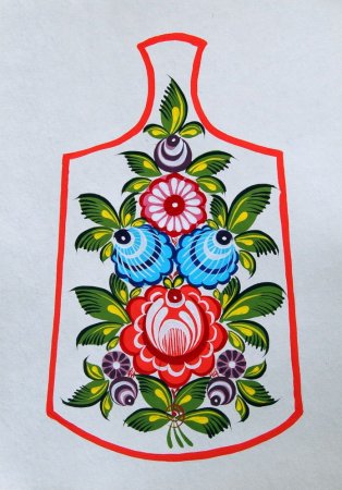 Городецкая роспись досточка