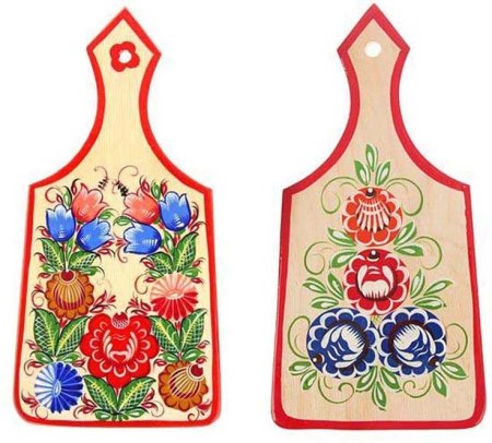 Городецкая роспись роспись разделочной доски