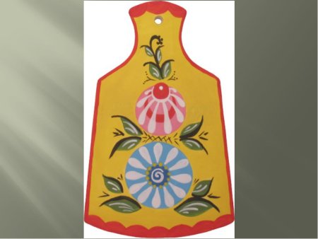 Рис. "Разделочная доска" Городецкая роспись